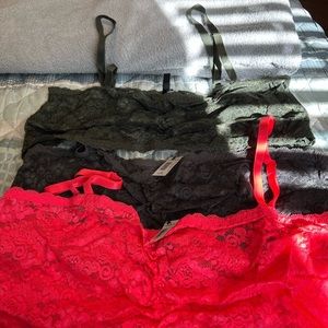 3 pack of Torrid bandeau unlined bralette. Size 3